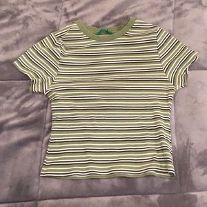 Green striped shirt